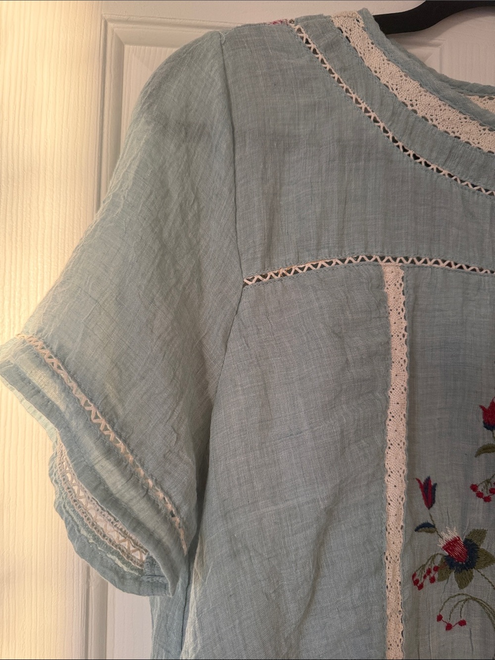 Umgee Dress Womens Large Boho Floral Embroidered Tunic Cottagecore Flirty - Picture 5 of 11
